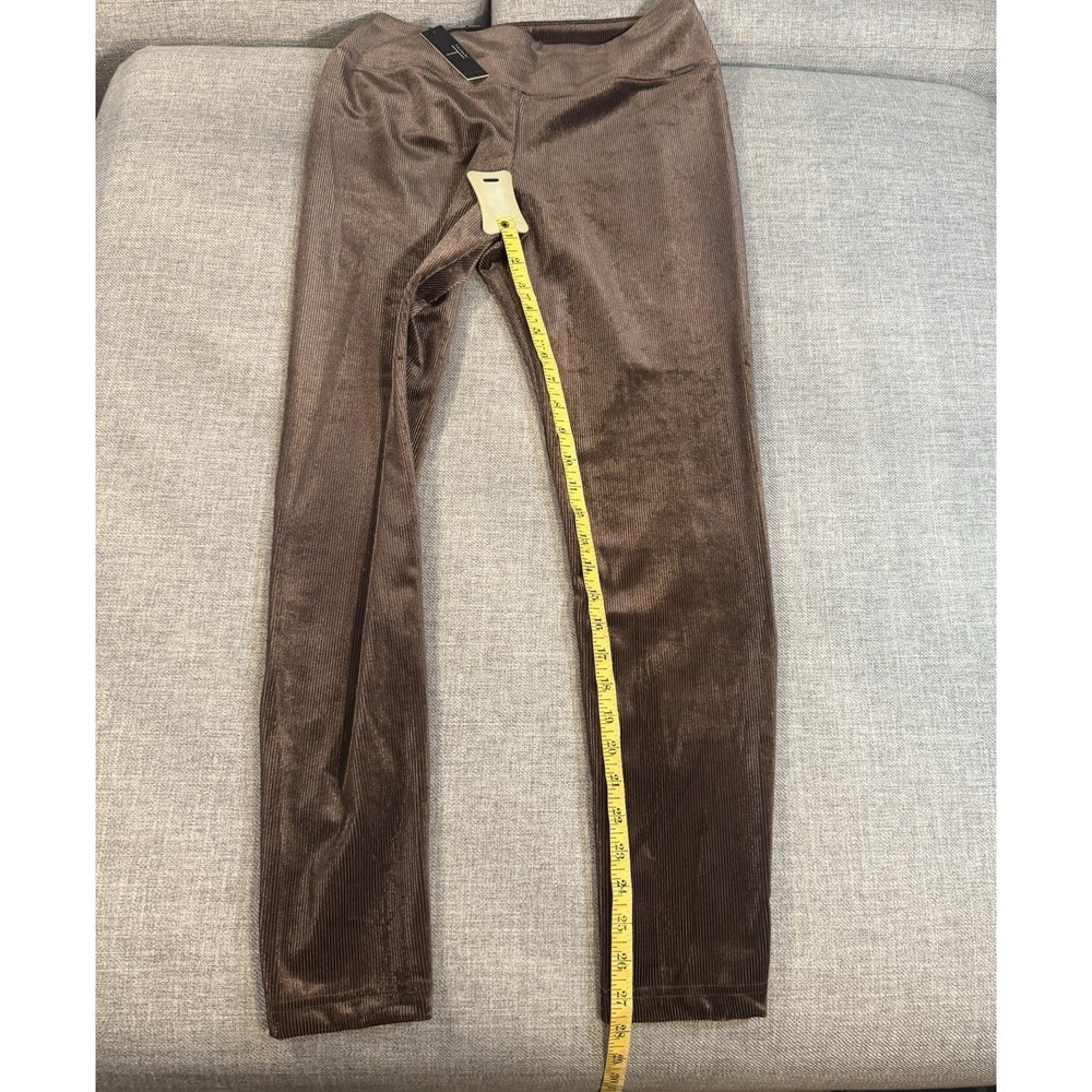T Tahari Velour‎ Leggings Womens M Brown Pull On Stretch Lounge - Picture 9 of 12